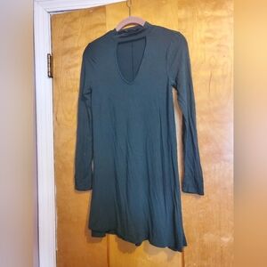 Express Green Long Sleeve Dress Small